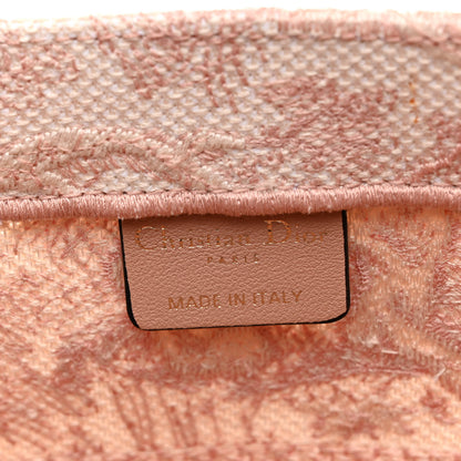 Christian Dior Canvas Toile De Jouy Embroidered Medium Book Tote Pink 6 of 10