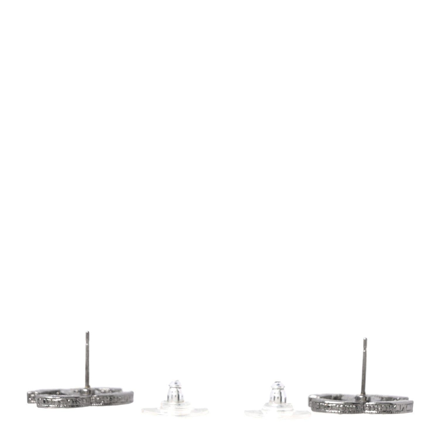 Chanel Ruthenium Crystal CC Earrings 3 of 5