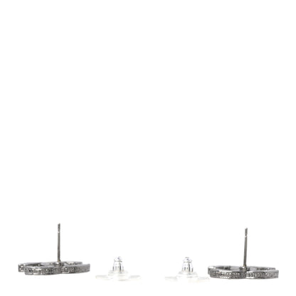 Chanel Ruthenium Crystal CC Earrings 3 of 5