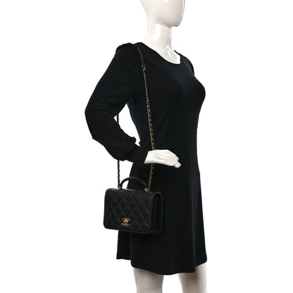 Chanel Caviar Quilted Mini Top Handle Flap Black 2 of 11