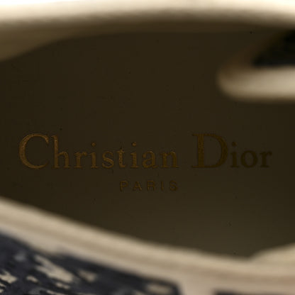 Christian Dior Canvas Oblique Walk'N'Dior Platform High Top Sneakers 38 Deep Blue 7 of 12