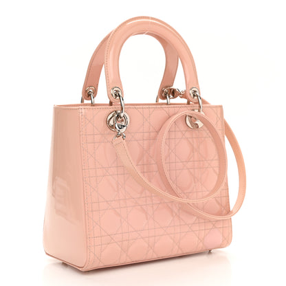 Christian Dior Patent Cannage Medium Lady Dior Rose Clair 3 of 8