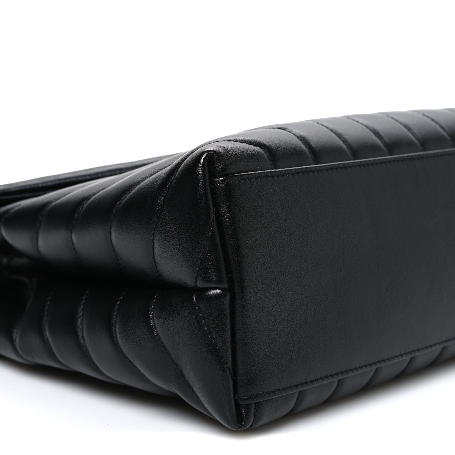 Saint Laurent Calfskin Y Quilted Monogram Monochrome Medium Loulou Chain Satchel Black Black 9 of 10
