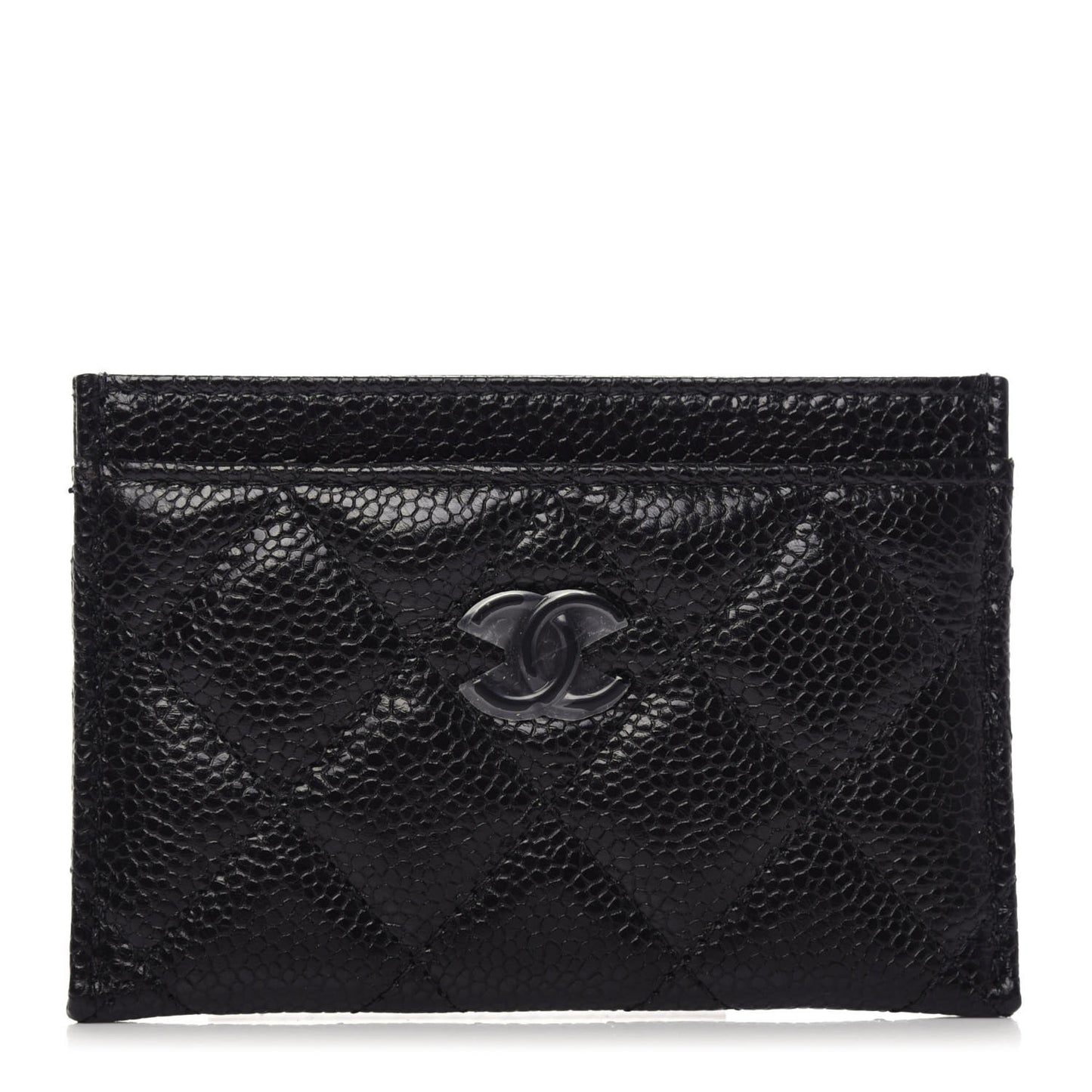 Caviar Quilted Incognito Card Holder Black