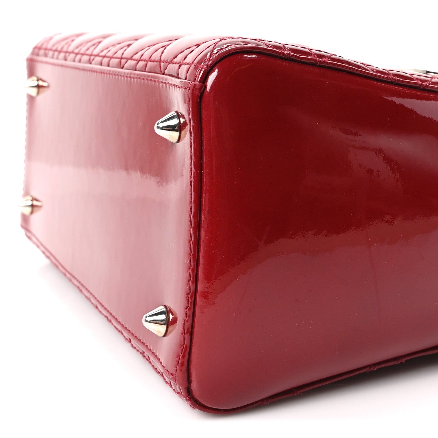 Christian Dior Patent Cannage Medium Lady Dior Red 9 of 9