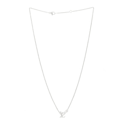 Louis Vuitton 18K White Gold Diamond Idylle Blossom LV Pendant Necklace 3 of 5
