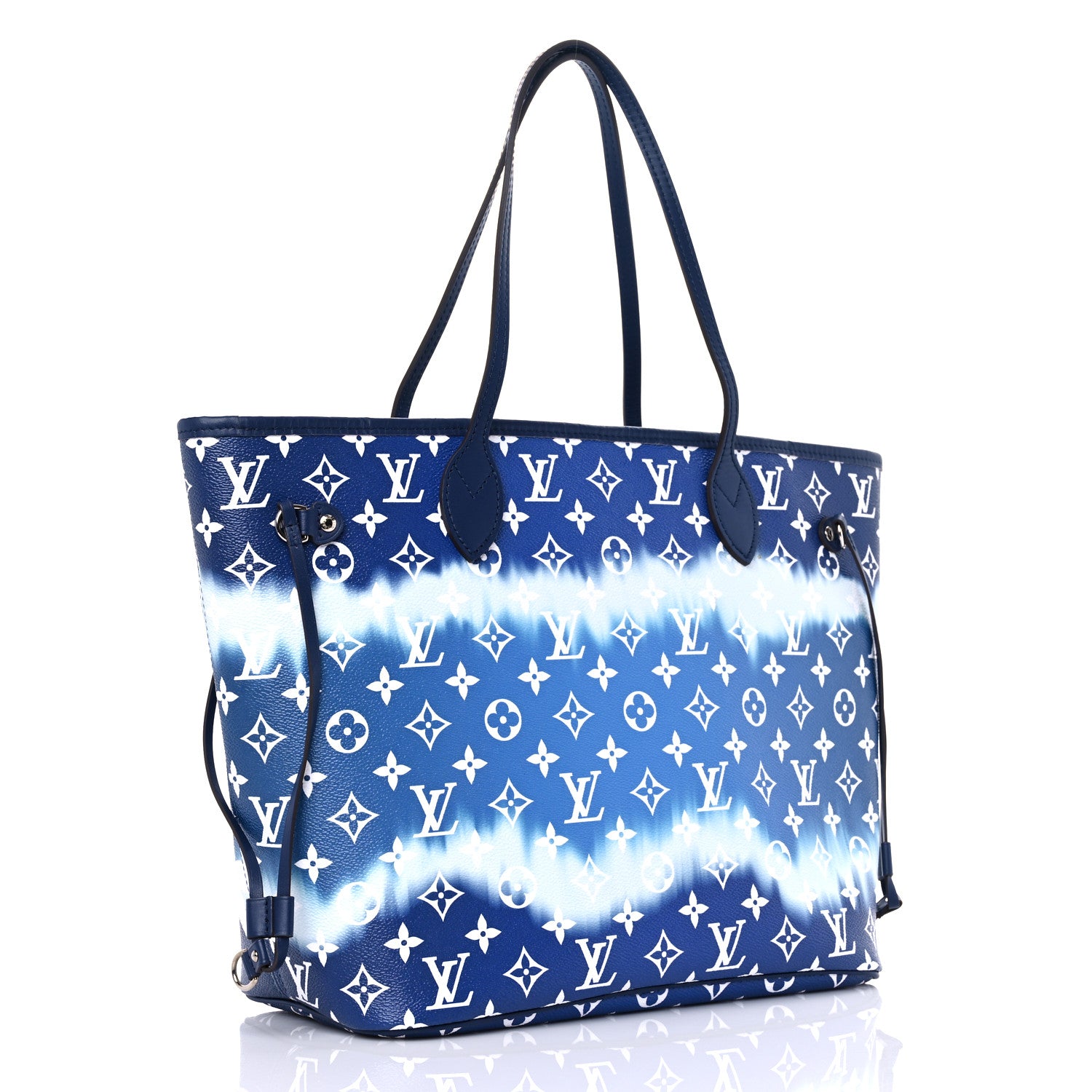 Louis Vuitton Monogram Escale Neverfull MM Blue 4 of 14