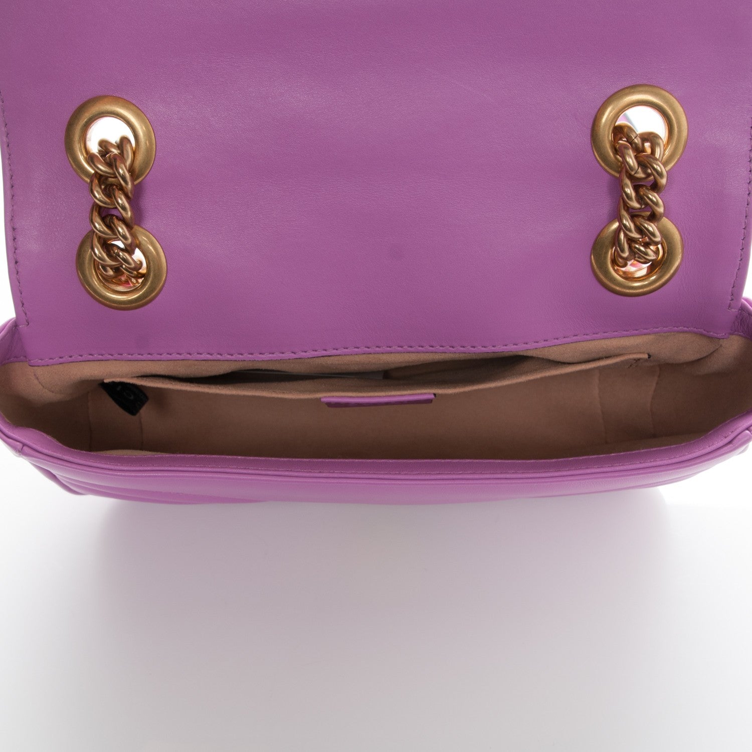 Gucci Calfskin Matelasse Mini GG Marmont Shoulder Bag Candy Mousse 5 of 6