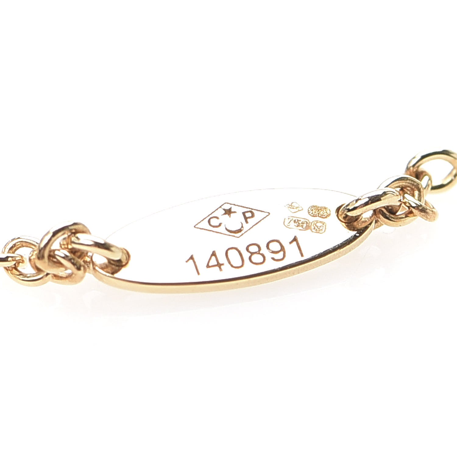 Christian Dior 18K Yellow Gold Diamond Mother of Pearl Rose Des Vents Bracelet 5 of 7