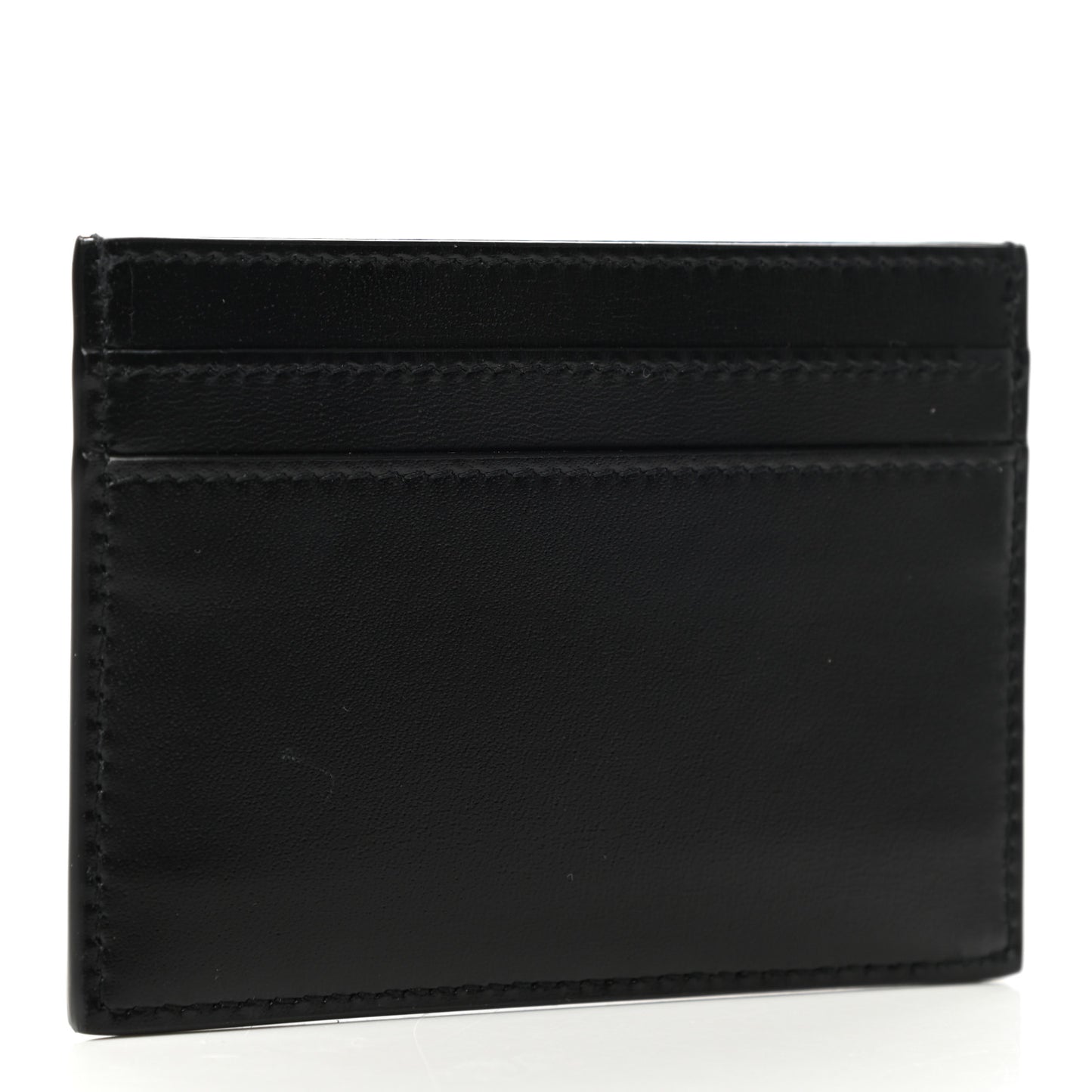 Calfskin Tiny Cassandre Credit Card Case Black