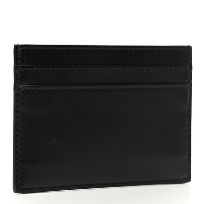 Saint Laurent Calfskin Tiny Cassandre Credit Card Case Black 3 of 9