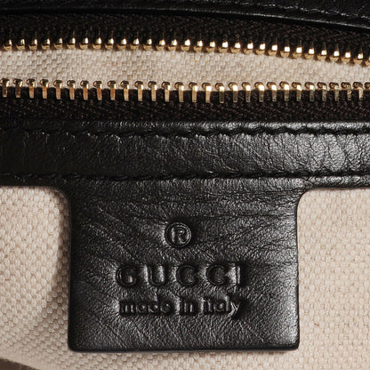 Gucci Monogram Margaux Calfskin Medium Emily Hobo Beige Ebony Black 5 of 9