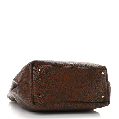 Burberry Grainy Calfskin House Check Medium Maidstone Dark Brown 4 of 14