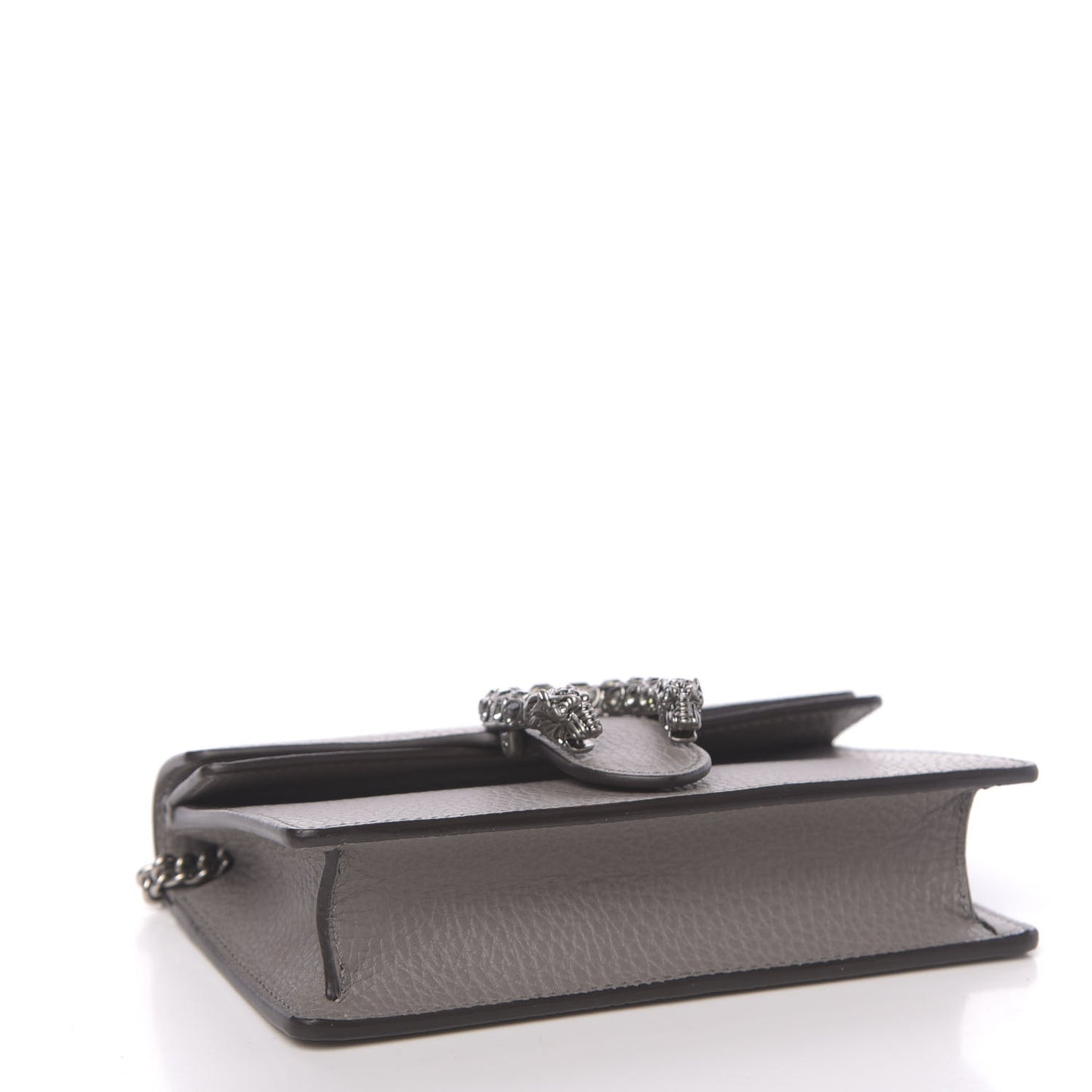 Dollar Calfskin Crystal Super Mini Dionysus Shoulder Bag Dusty Grey Black Diamond