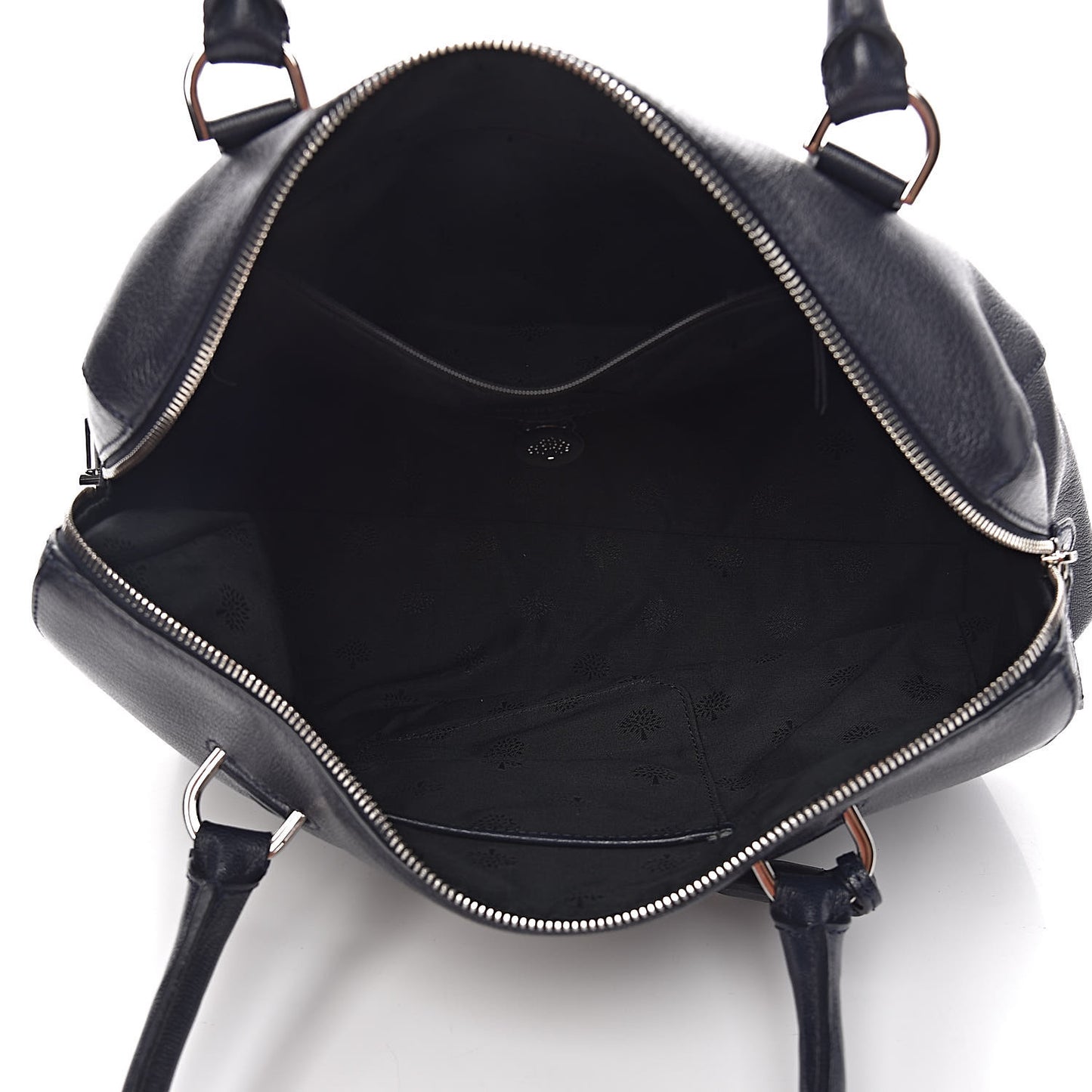 Glossy Goatskin Medium Del Rey Satchel Midnight Blue