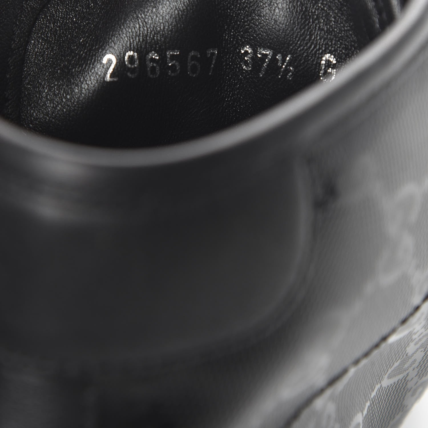 Gucci Imprime Monogram Womens High Top Sneakers 37.5 Black 8 of 8