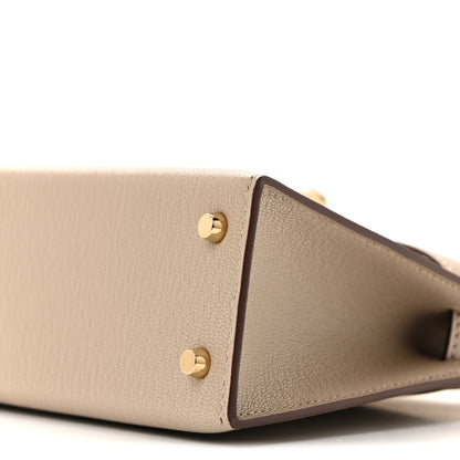 Hermes Chevre Mysore Horseshoe Mini Kelly Sellier 20 Gris Tourterelle Rose Mexico 9 of 10