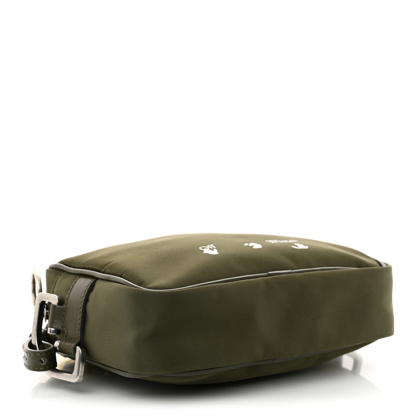 Nylon Logo Print Crossbody Bag Olive Green