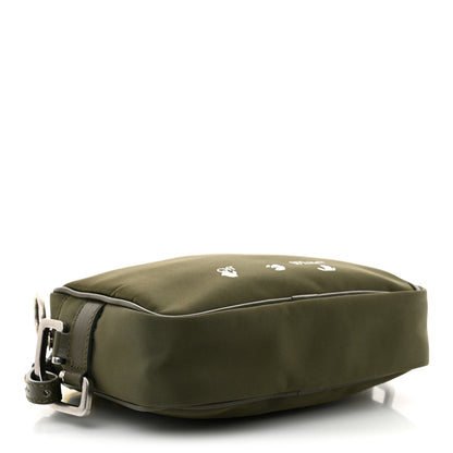 Off-White Nylon Logo Print Crossbody Bag Olive Green 4 of 11