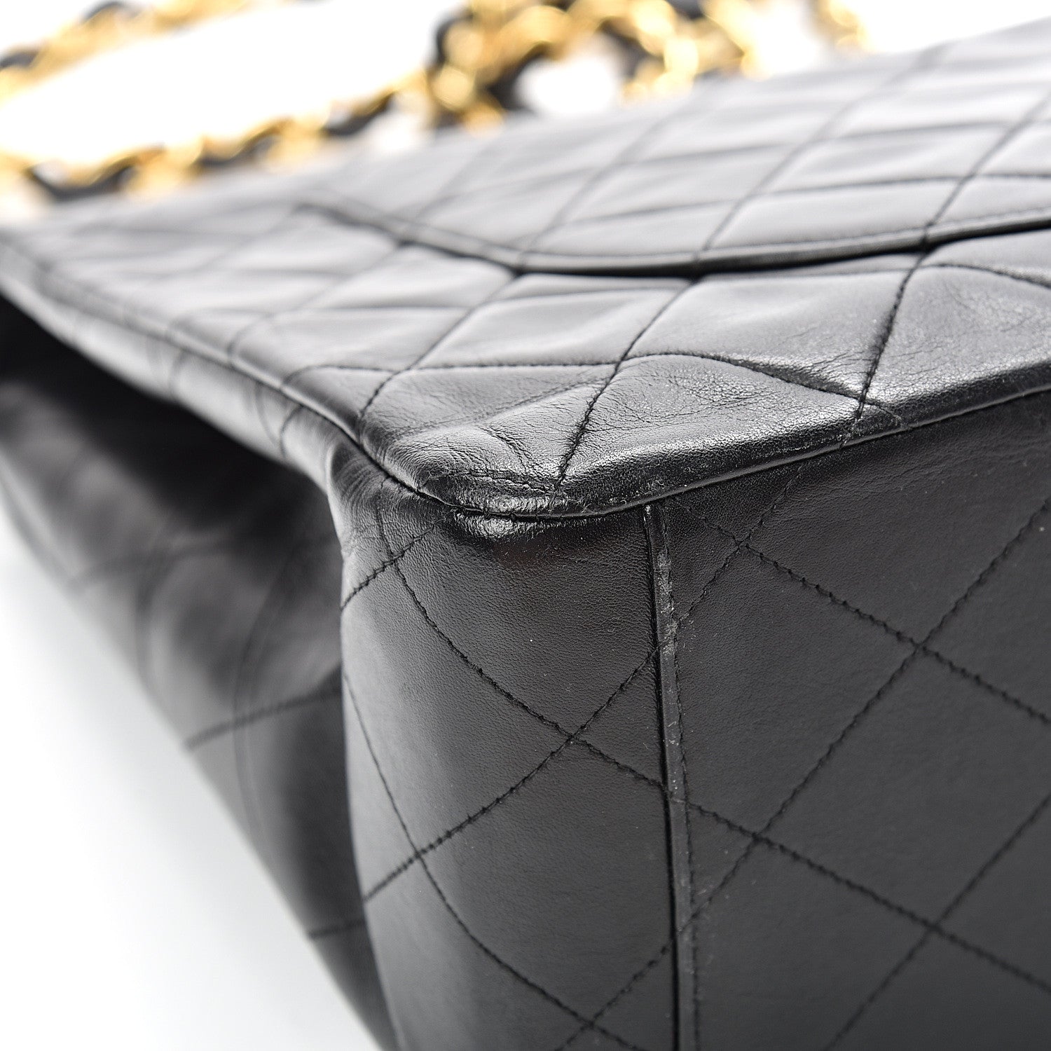 Chanel Lambskin Quilted XL Jumbo Single Flap Black 11 of 19