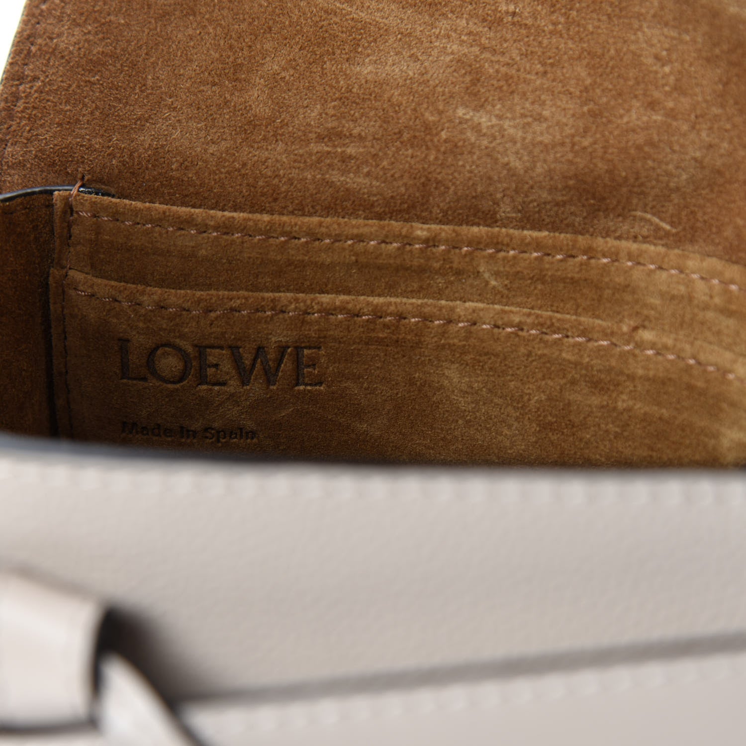 Loewe Grained Calfskin Mini Gate Crossbody Bag Light Oat 8 of 10