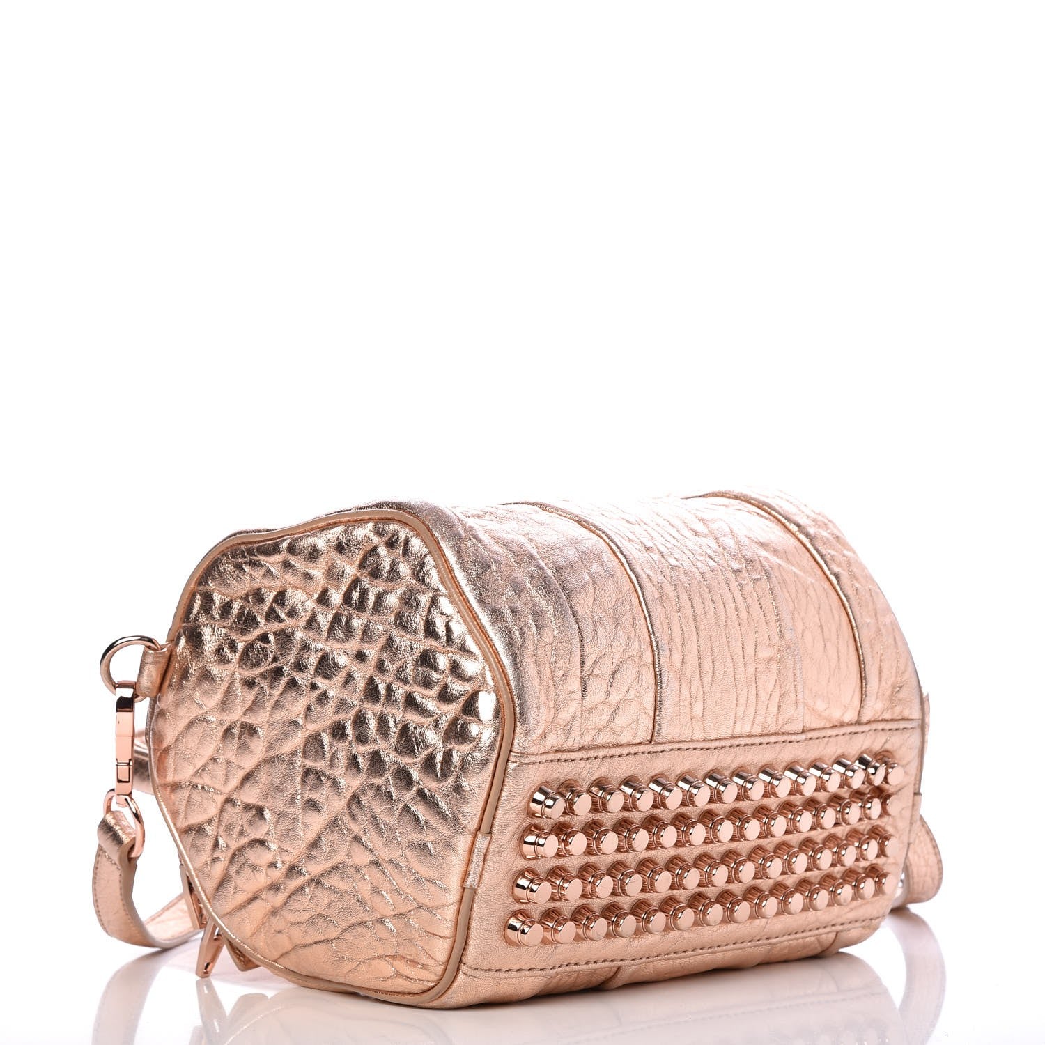 Alexander Wang Metallic Pebbled Lambskin Rockie Rose Gold 4 of 7