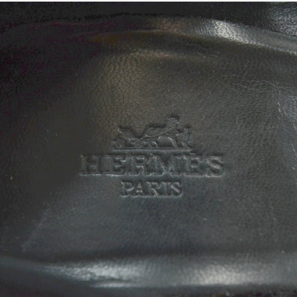 Hermes Veau Doblis Suede Wedges 39 Black 6 of 13