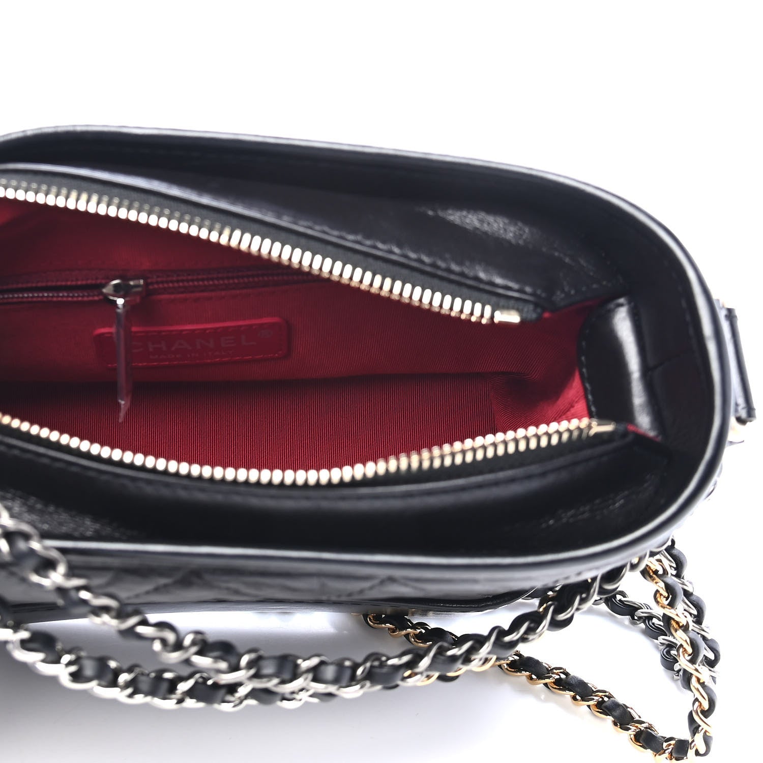 Chanel Aged Calfskin Quilted Small Gabrielle Hobo Black 5 of 9