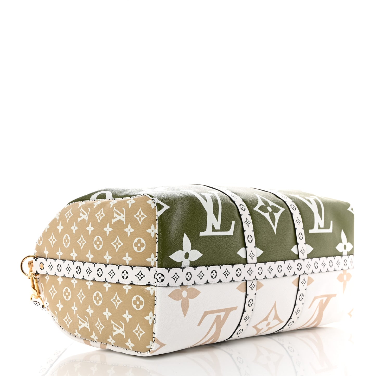 Monogram Giant Keepall Bandouliere 50 Kaki Beige