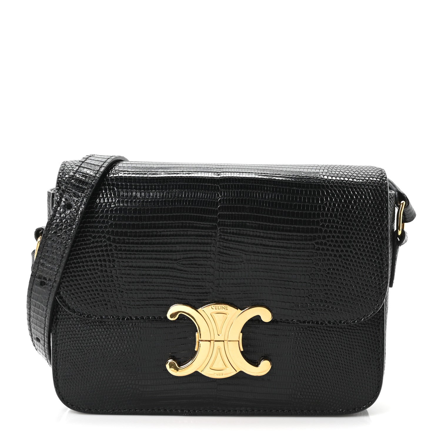 Celine Lizard Teen Triomphe Black 1 of 10