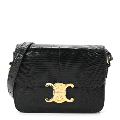 Celine Lizard Teen Triomphe Black 1 of 10