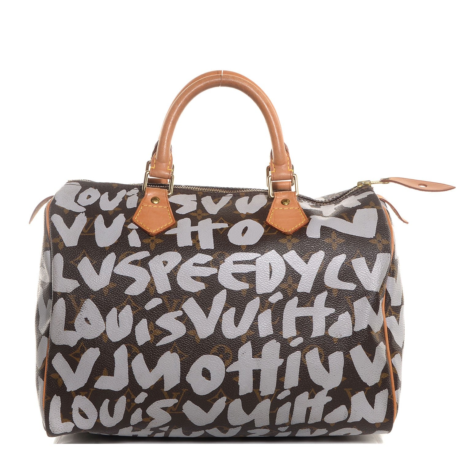 Louis Vuitton Monogram Graffiti Speedy 30 Silver 1 of 7