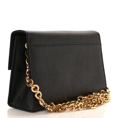 Salvatore Ferragamo Calfskin Gancini Chain Crossbody Black 2 of 8