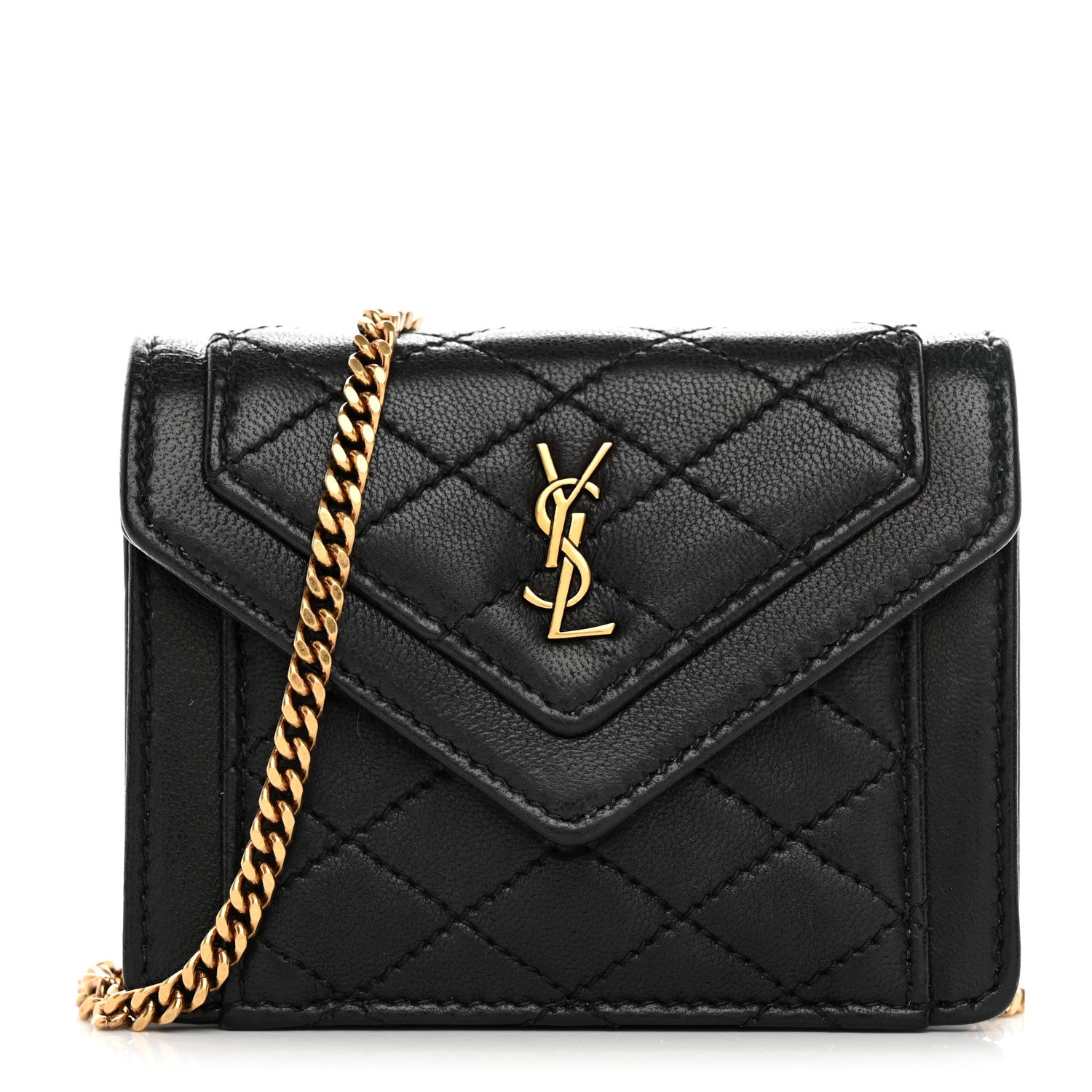 Saint Laurent Lambskin Quilted Micro Gaby Bag Black 1 of 10