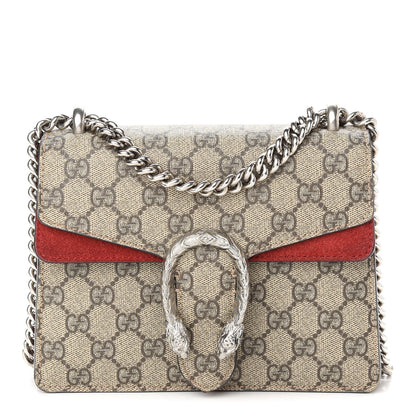 Gucci GG Supreme Monogram Mini Dionysus Shoulder Bag Hibiscus Red 1 of 9