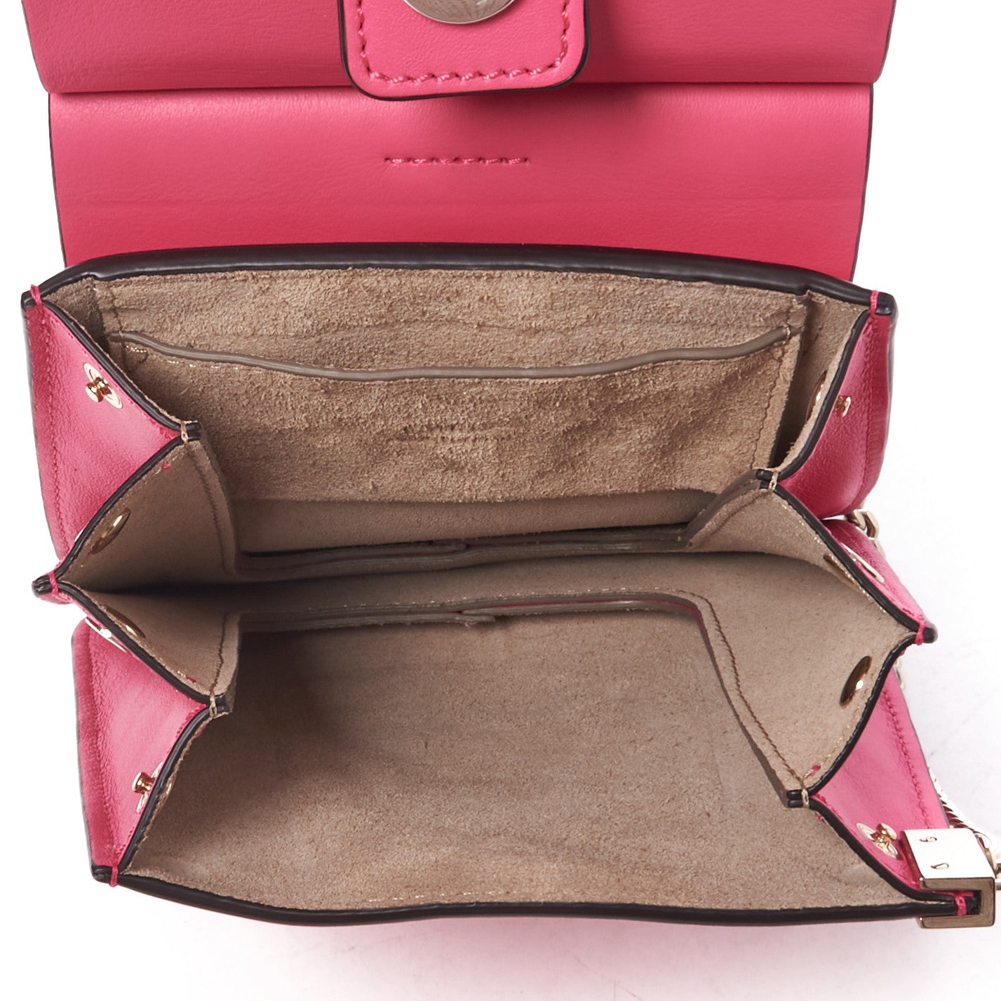 Chloe Suede Calfskin Mini Faye Bracelet Bag Fuchsia Rose 6 of 8