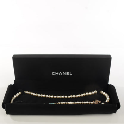 Chanel Pearl CC Belt Turquoise Burgundy 6 of 6