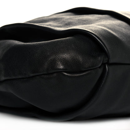 Christian Louboutin Calfskin Pleated Chain Hobo Black 8 of 12