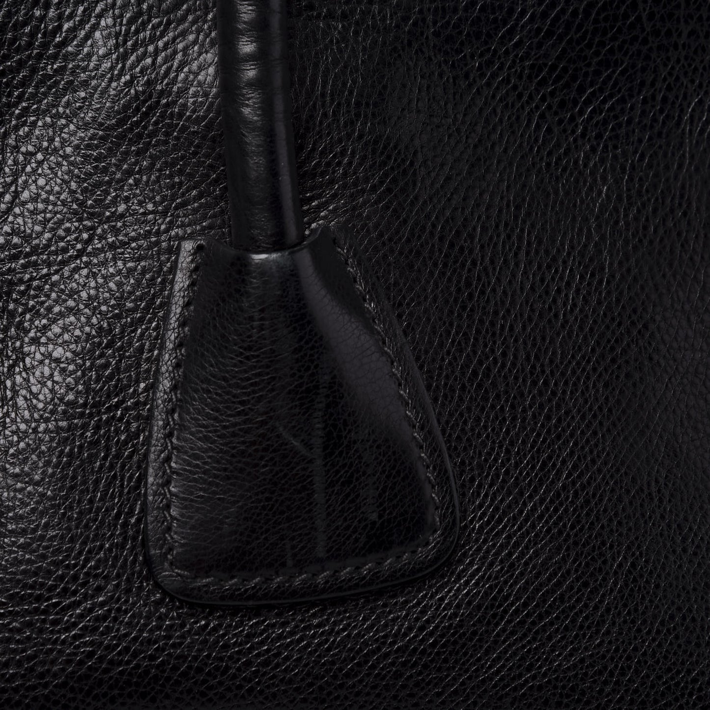 Glace Calf Twin Pocket Tote Black