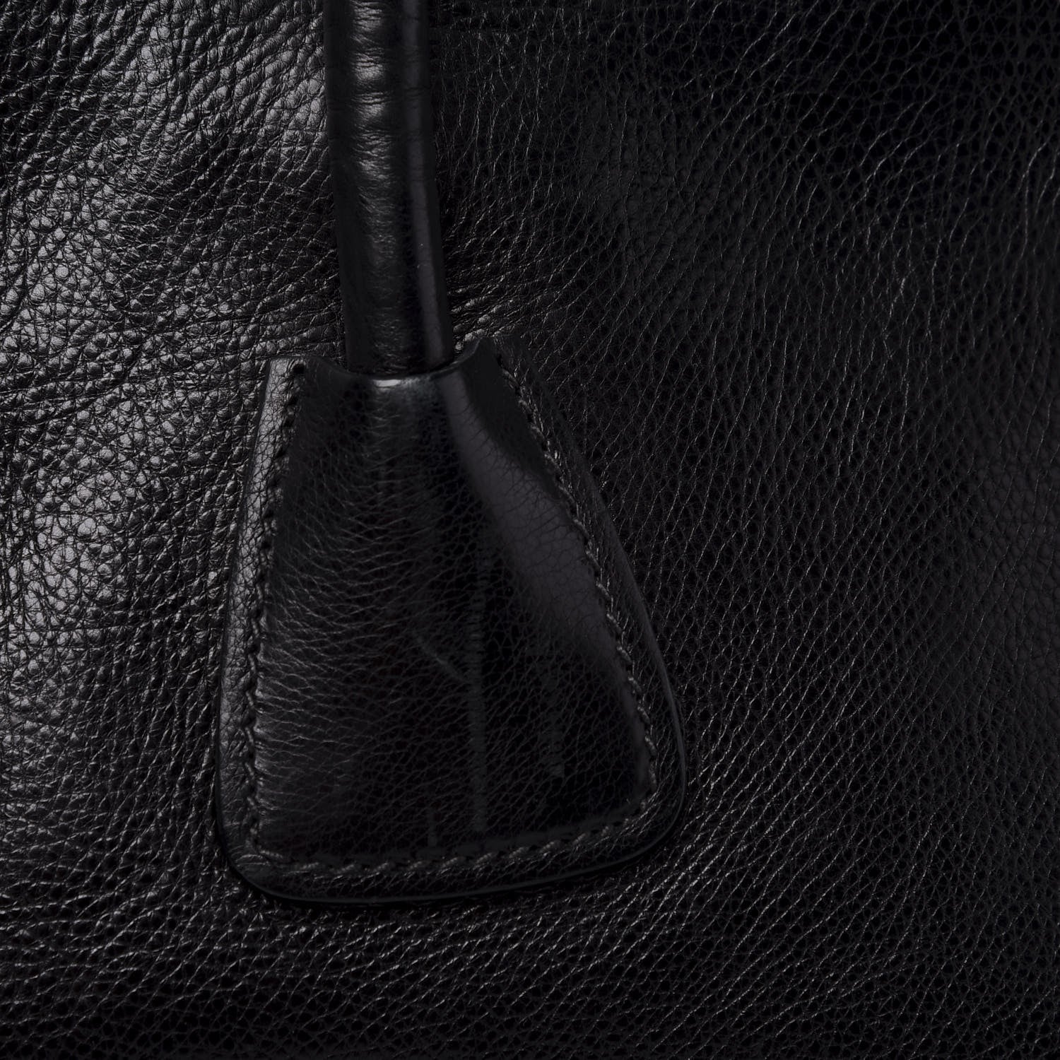 Prada Glace Calf Twin Pocket Tote Black 12 of 13