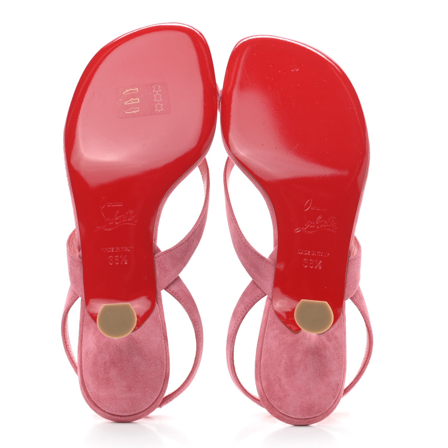Christian Louboutin Veau Velours Taralita 55 Thong Sandals 36.5 Milady 5 of 7