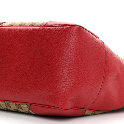 Gucci Monogram Bree Zippered Tote Beige Red 10 of 10