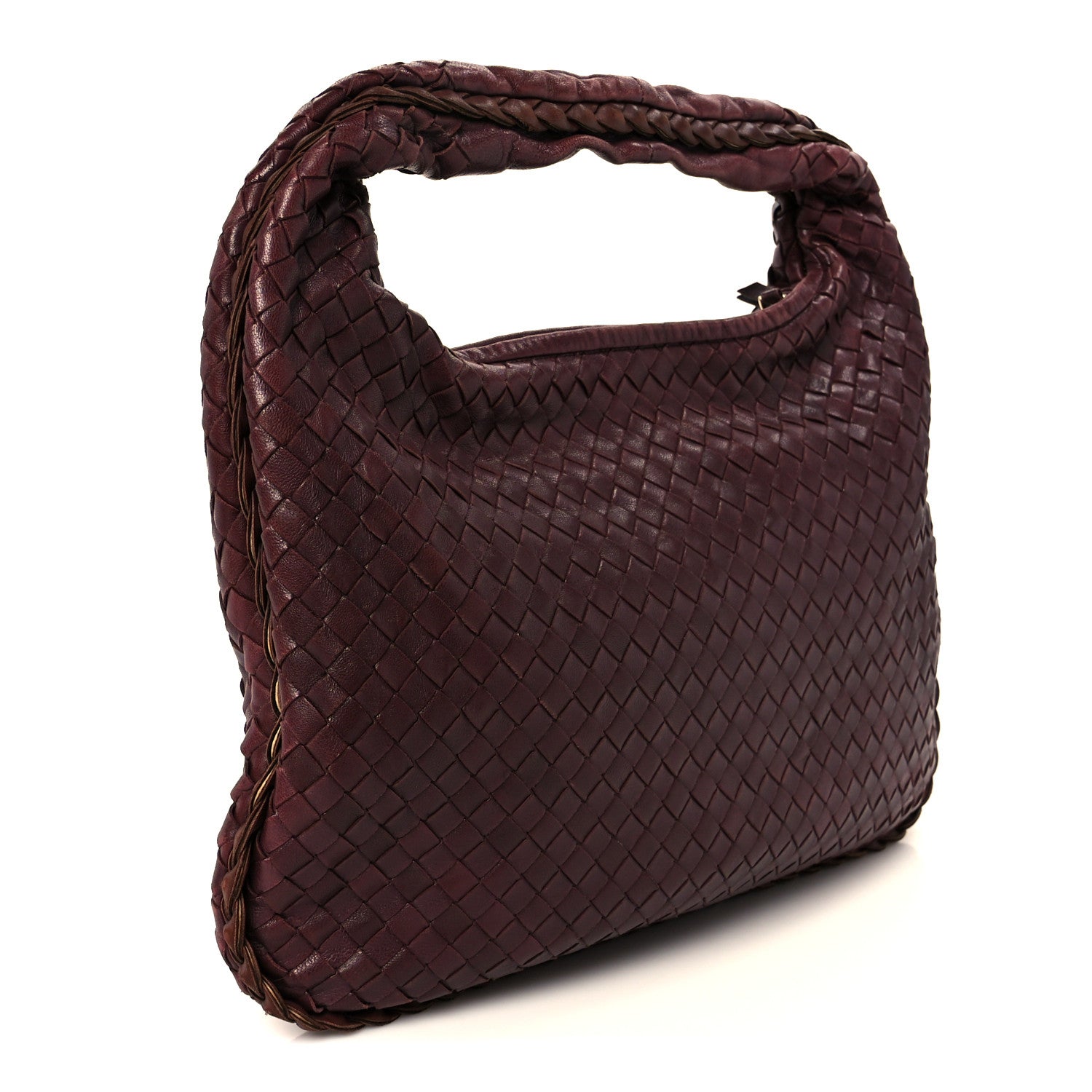 Bottega Veneta Nappa Intrecciato Medium Veneta Hobo Dark Red 3 of 9