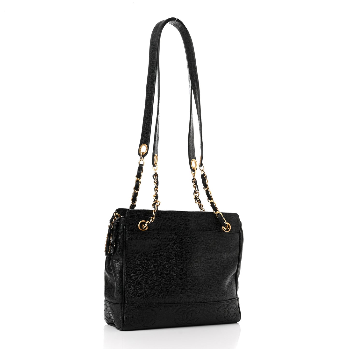 Caviar CC Shoulder Bag Black