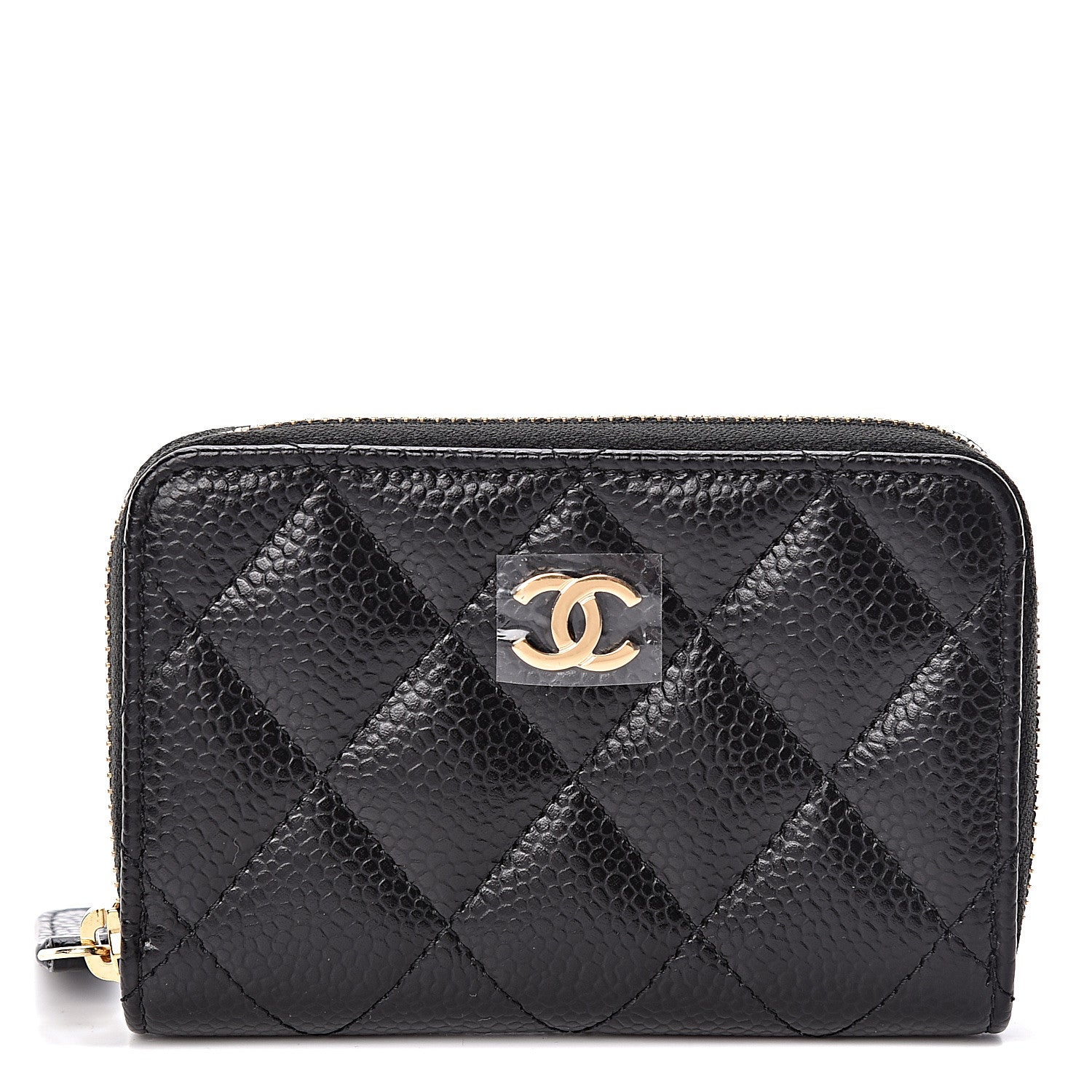 Chanel Caviar Quilted Zip Coin Purse Black 1 of 7