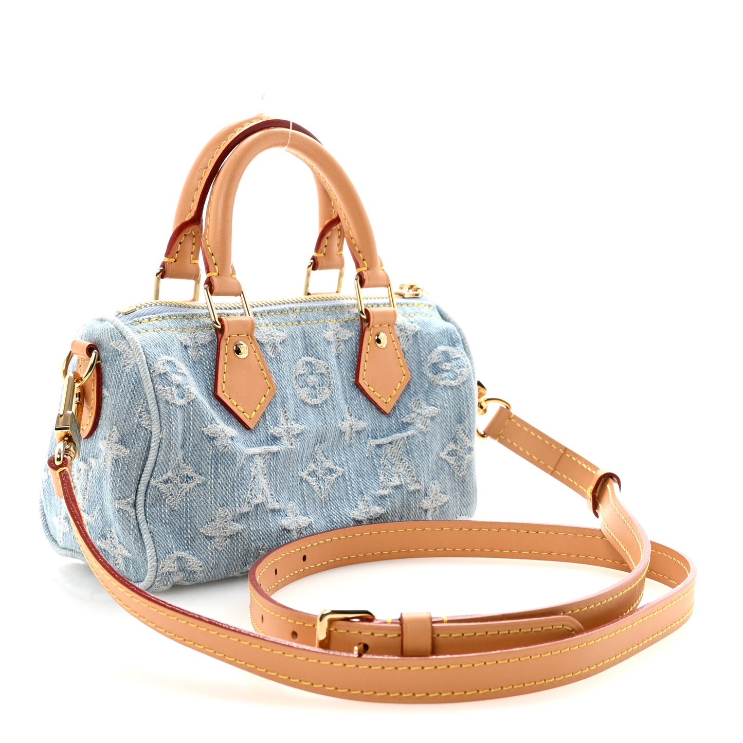 Monogram Denim Nano Speedy Sky Blue
