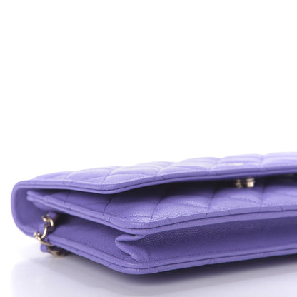 Chanel Caviar Quilted Wallet On Chain WOC Purple 7 of 11
