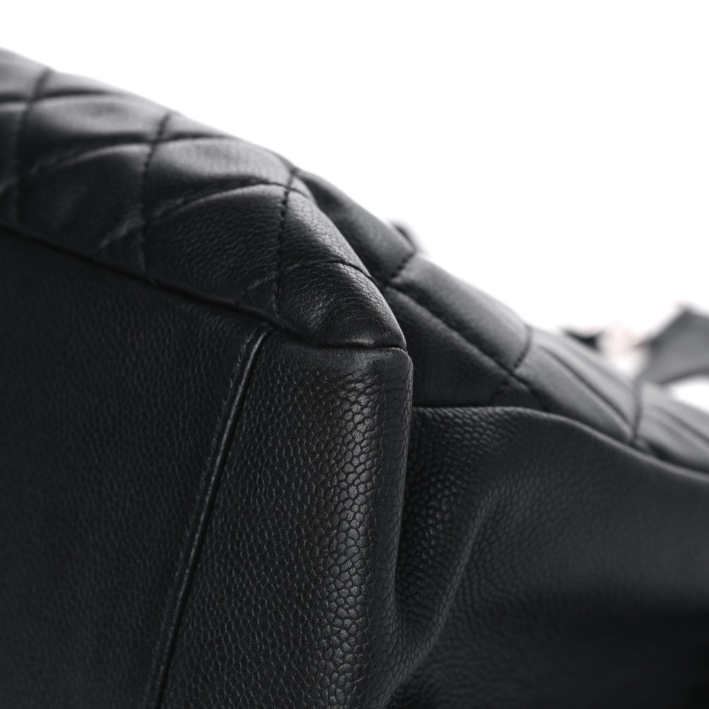 Caviar Quilted Grand Shopping Tote GST Black