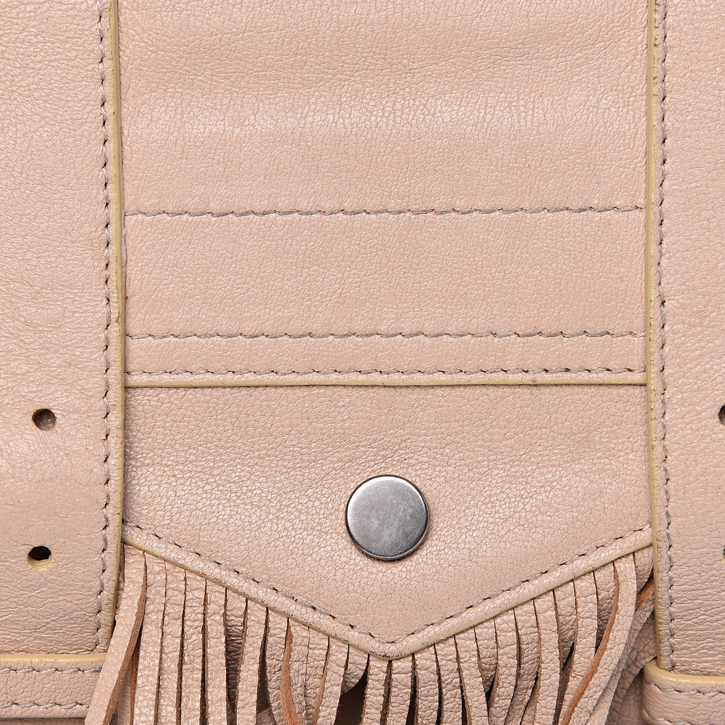 Lambskin Fringe PS1 Chain Wallet Beige