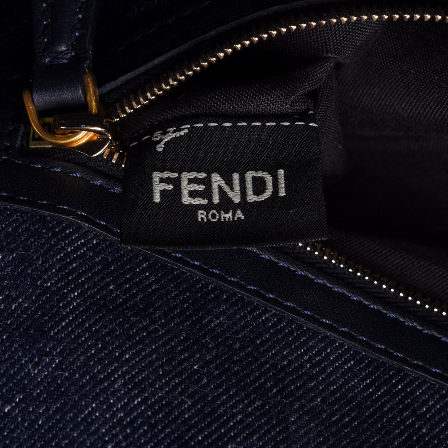 Denim Large Baguette Blue Rosso